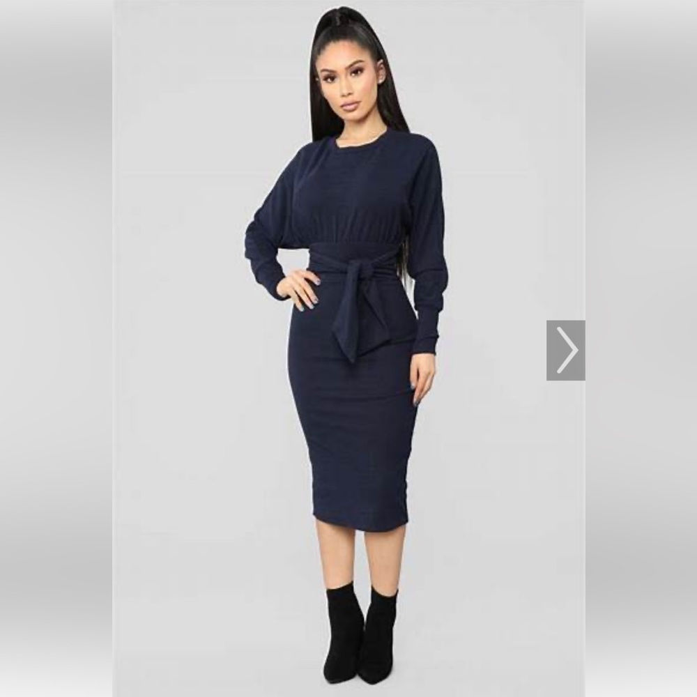 Elegant Tan Midi Dress